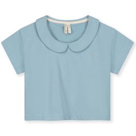 Boxy Collar Top | Blue Grey