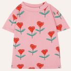 Tulips Allover Kids Rib Tshirt