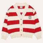 Red Stripes Oversized Kids Cardigan