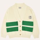 Green Bands Oversized Kids Cardigan
