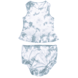 Tie Dye Ruffle Set | Mint