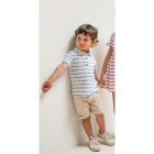Polo Shirt Stripes & Short Plain In Twill