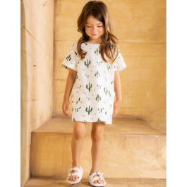 Girls Shift Terry Dress W/ Pockets | Off-White