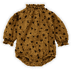 Woven Collar Romper Animal Print