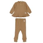 Ribbed Frilly Top & Leggings