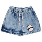 Drawcord Panel Short | Mottle Blue Denim