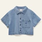 Crop Day Shirt | Pale Wash Denim
