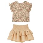 Blouse & Skirt | Rosae/Pois Vert
