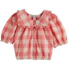 Vichy Claudine Collar Blouse | Candy pink