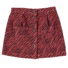Short Skirt Bordeaux W/ Zebra Print