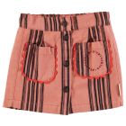Short Skirt Pink W/ Black Stripes