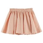 Pink Plaid Gathered Skirt