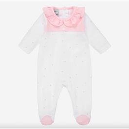 White & Pink Babygrow