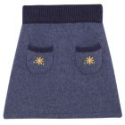 Anabela Knit Embroidered Mini Skirt