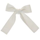 Bow Hair Clip White Lily
