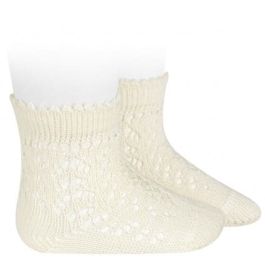 2518/4 Cotton Openwork Short Socks | Beige 303