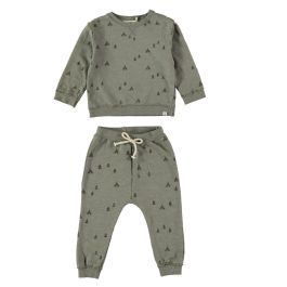 Camping Allover Sweatshirt & Camping Trousers | Khaki