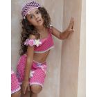 Aiko Crop & Ocean Skirt Magenta Mermaid