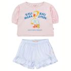 Corfu Local Blouse & Frills Shorts