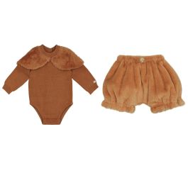 Maudi Romper & Mou Bloomers | Clay