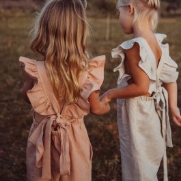 Florence Dungarees | Peach