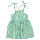 Short Dress Green & Ecru Checkered