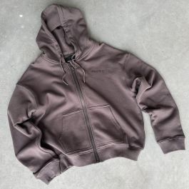 The Hoodie Zipper Taupe