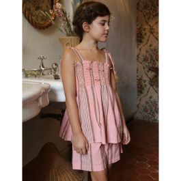 Pink Striped Shorts & Top Set