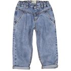 Mom Fit Trousers | Washed Light Blue Denim