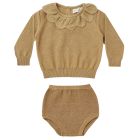 Petal Knit Sweater & Knit Bloomer | Honey