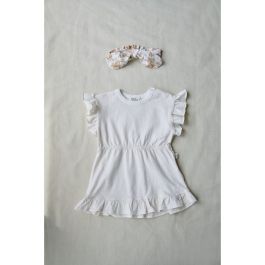 Rosie Slub Ruffle Baby Dress