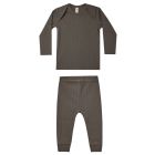 Ribbed L/S Tee & Ribbed Leggings | Charcoal