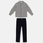 Black & Ivory Trousers Set