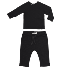 Raw-Edged Sweater & Sweat Pants Slub