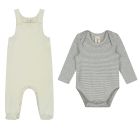 Blue Grey/Cream L/S Onesie & Cream Sleeveless Suit