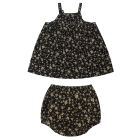 Agave Baby Dress & Lotus Bloomers | Black Floral