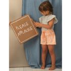 Medium Blue Striped T-Shirt & Salmon Shorts