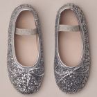 Ballet Flats Silver Sparkle