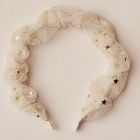 Gathered Headband Champagne Stars