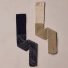 Shimmer Tights Ecru Black