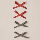 Mini Velvet Ribbon Bow Ruby Pine