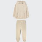 Orlando Hooded Sweatshirt & Rabat Pants Stone Mélange fleece