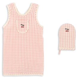 Kids Frill Apron Set | Cherry Check