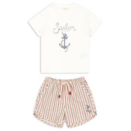 Era Tee Off White Sailor & Marlon Shorts Antique Stripe