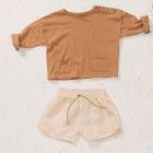 L/S Top W/ Linen Shorts