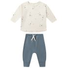 Long Sleeve Tee Moons & Drawstring Pant Ocean