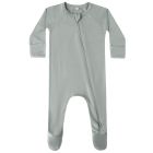 Bamboo Zip Footie Steel Blue