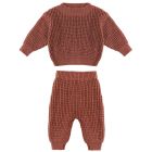 Chunky Knit Sweater & Pants Cranberry