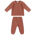 Henley Knit Top & Legging Cranberry