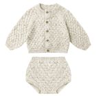 Bubble Knit Cardigan & Knit Bloomer Natural Confetti